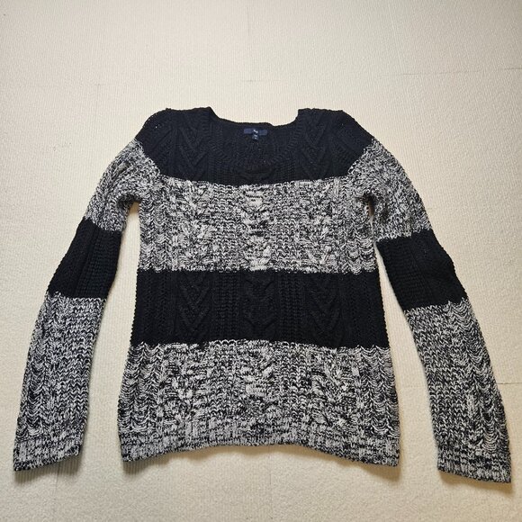 GAP Sweaters - Gap striped wool blend cable knit sweater - size Medium